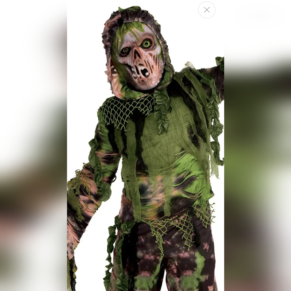 MARSH MONSTER 3PC Creepy Creature Kids Costume - Green and Black